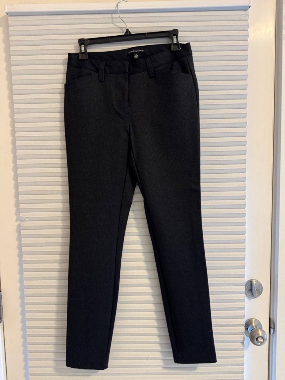 Andrew Marc Black Slim Ponte Trousers